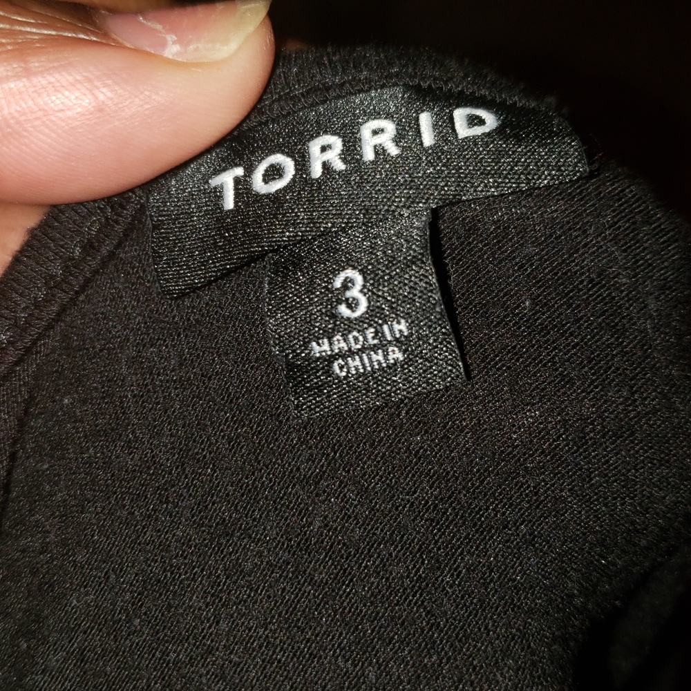 Black and Burgundy Torrid Romper